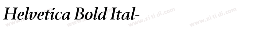 Helvetica Bold Ital字体转换